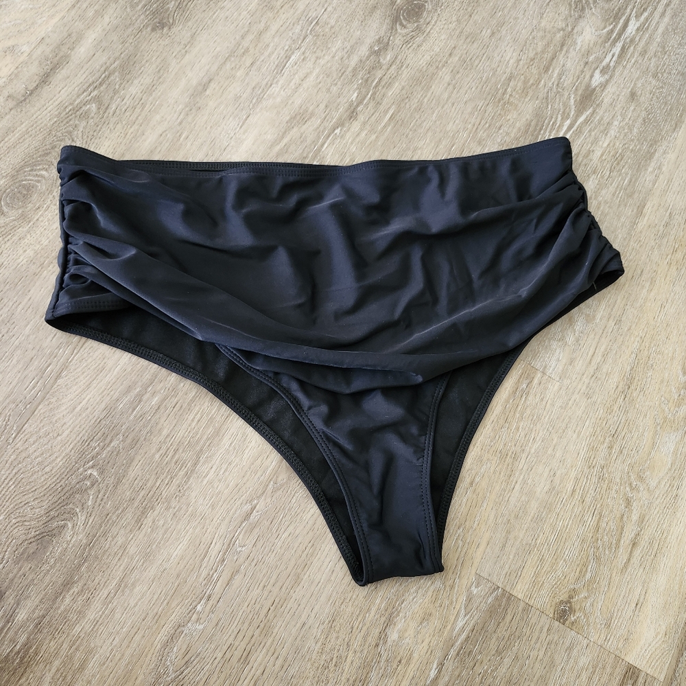 NWOT Sporlike Black Cheeky Bikini Bottom Size  3XL